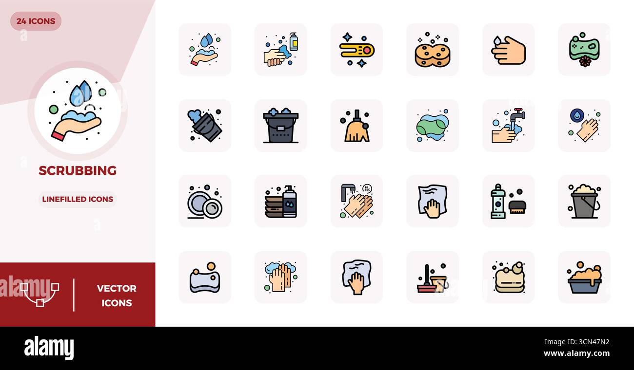 Exclusive collection of 24 Lineal Filled Flat vector icons for ...