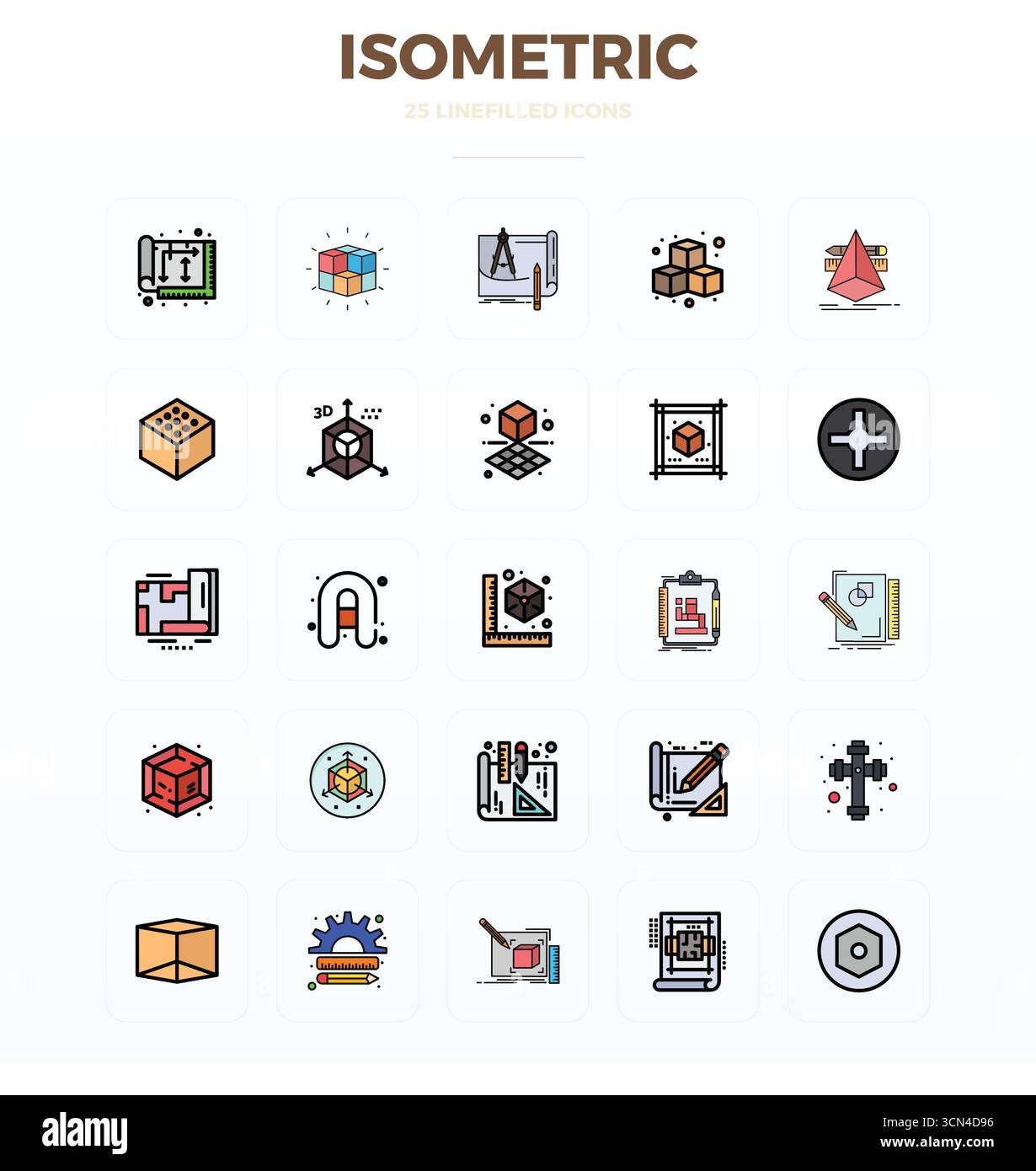 Expertly designed 25 Flat Line Filled PIXEL perfect vector icons for ...