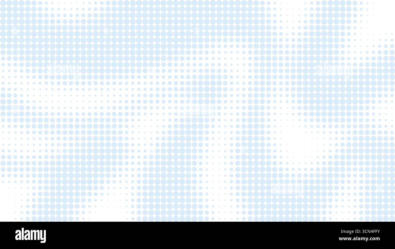 Soft blue halftone background with wave. Overlay effect. Abstract horizontal vector graphic template. Stock Vector