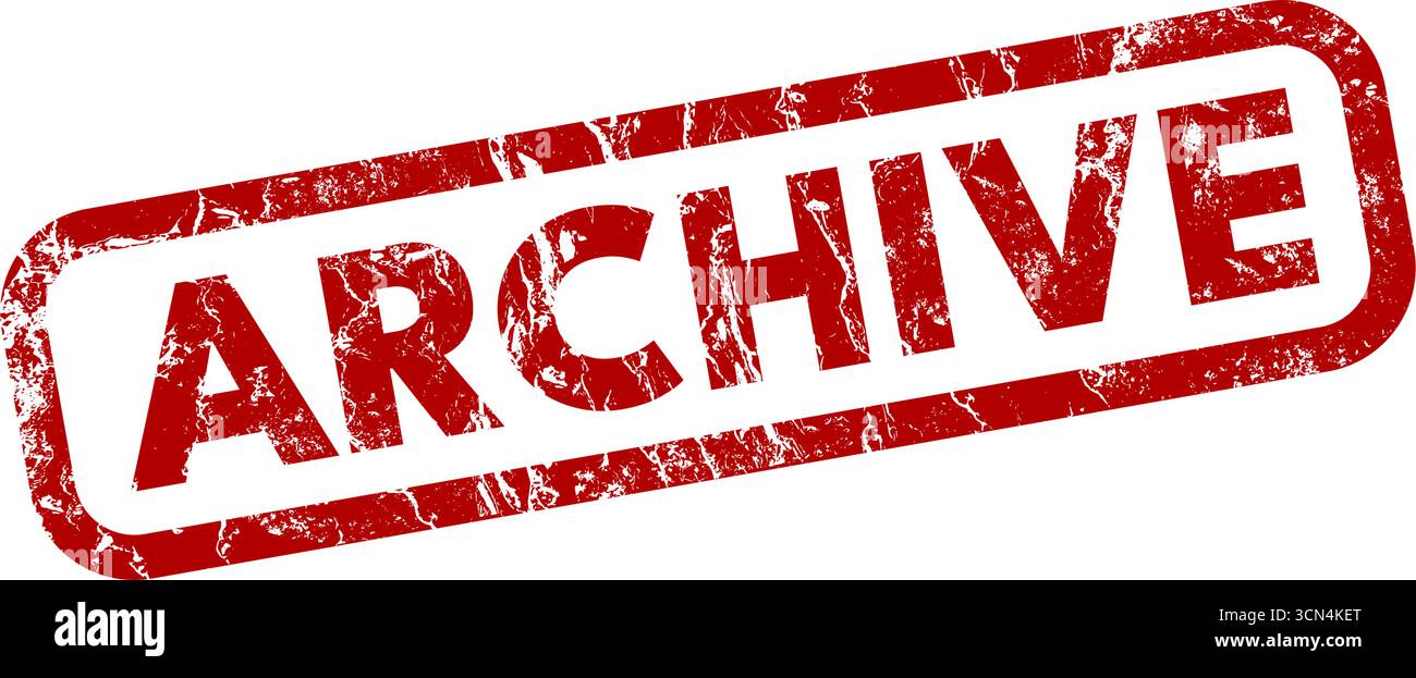 Archive red grunge stamp - vector illustration Stock Vector Image & Art ...