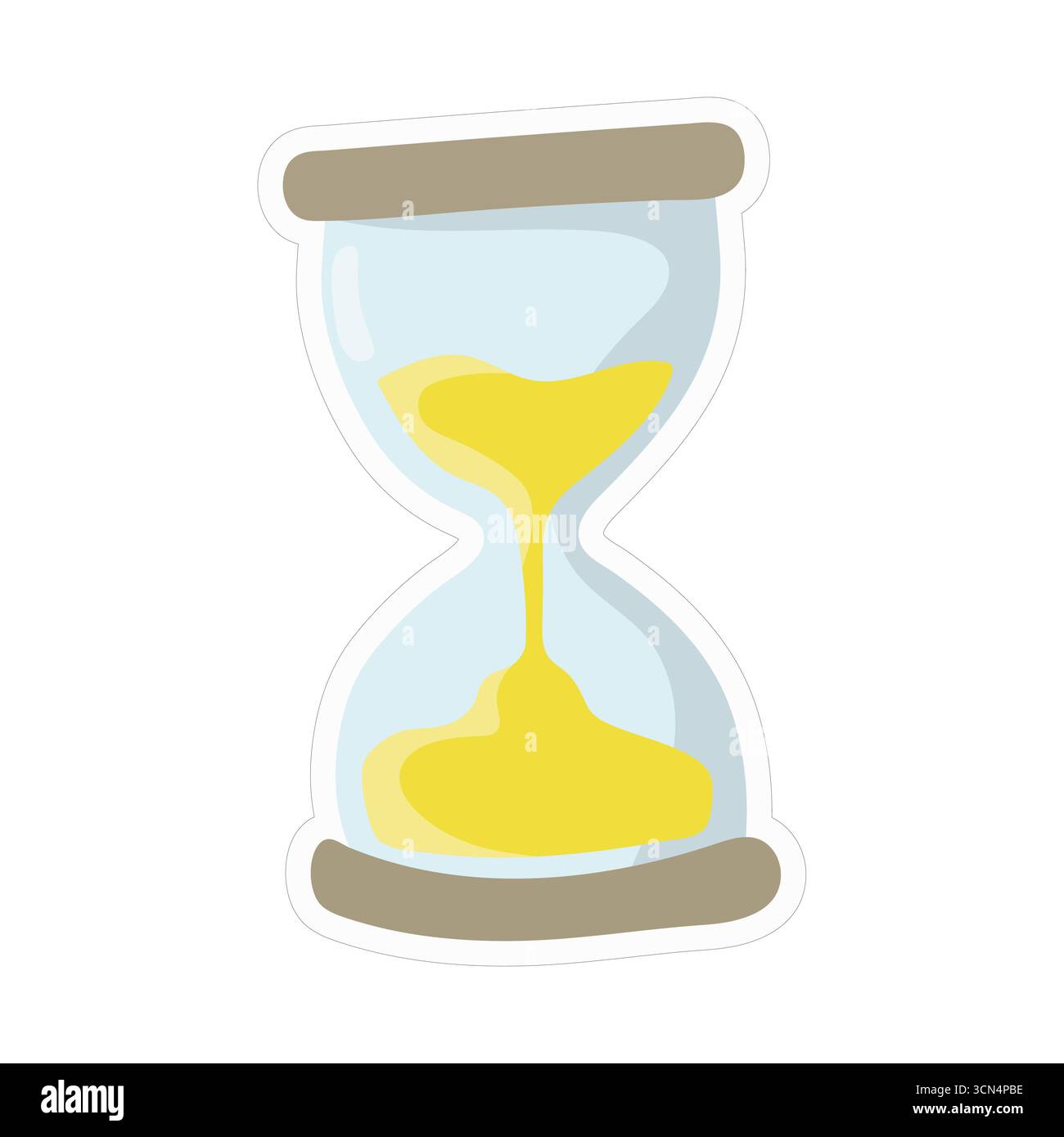 Stylized hourglass with flowing sand. Represents time, deadlines, urgency, and productivity. Perfect for business, scheduling, and motivational visual Stock Vector