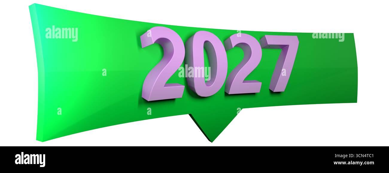 2027 arrow sign isolated on white background Stock Photo - Alamy