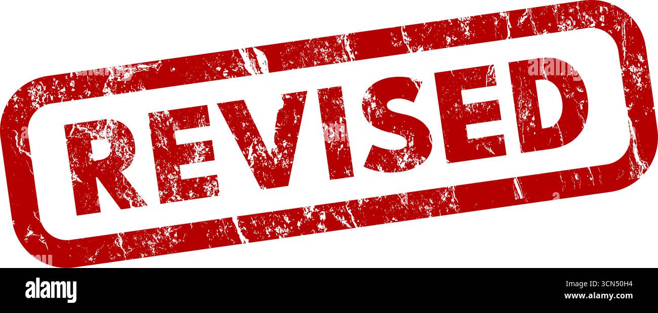 Revised red grunge stamp - vector illustration Stock Vector Image & Art ...