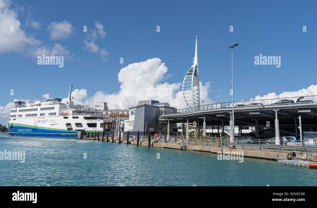 Isle of Wight Ferry terminal in Portsmouth Stock Photo