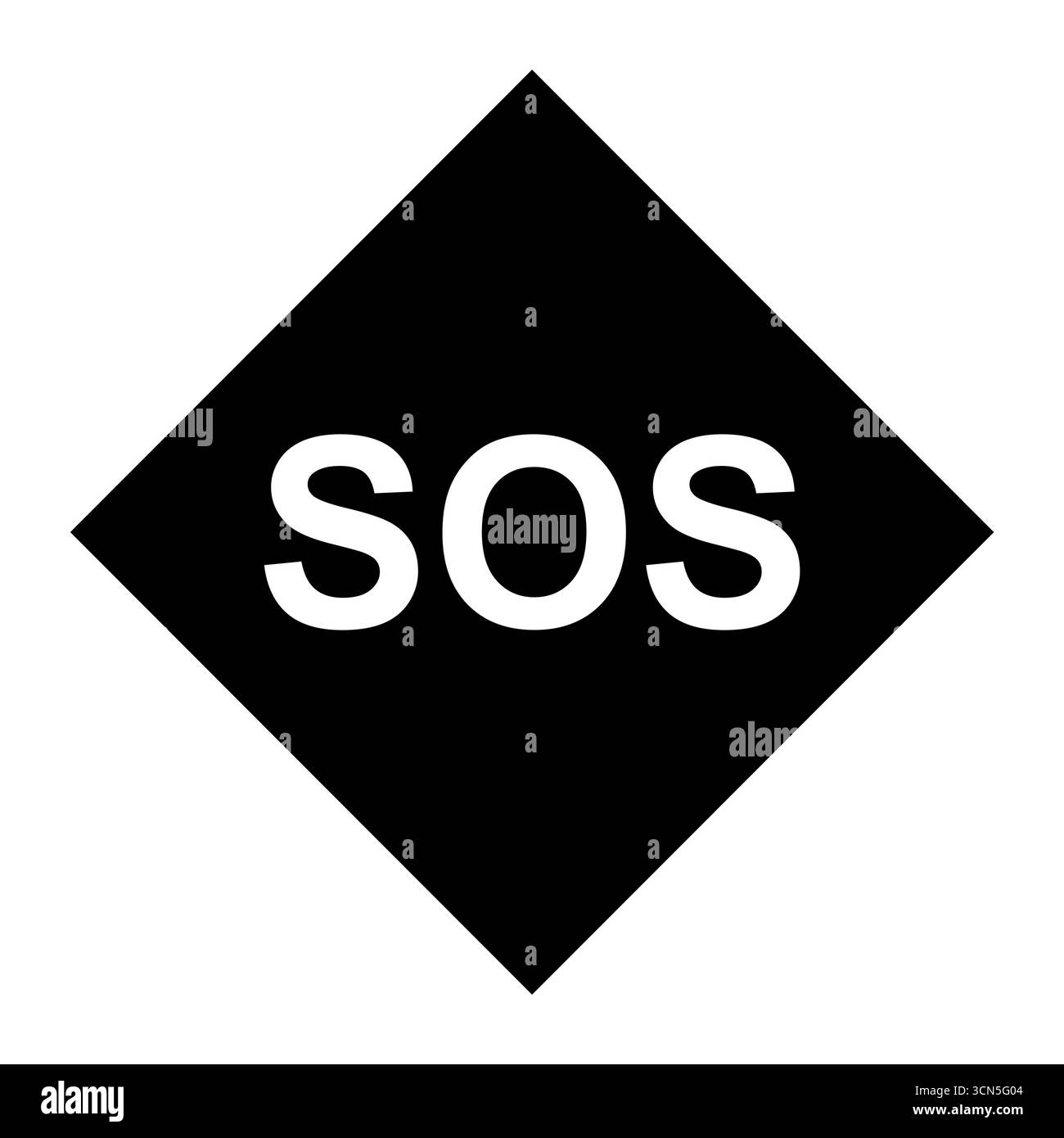 SOS help icon, safety support alert flat design, save vector ...