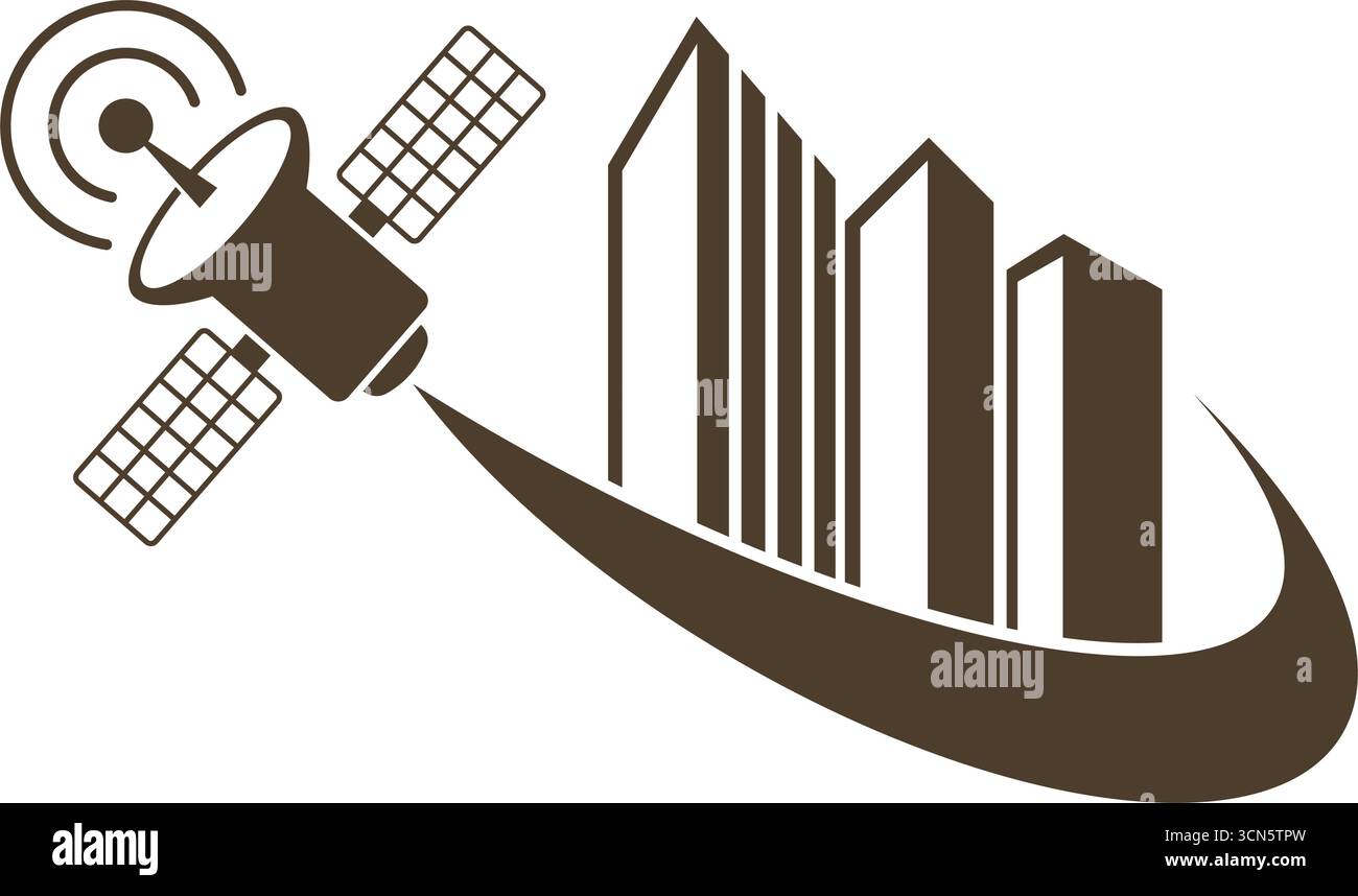 Satellite Communication Space Icon design Stock Vector
