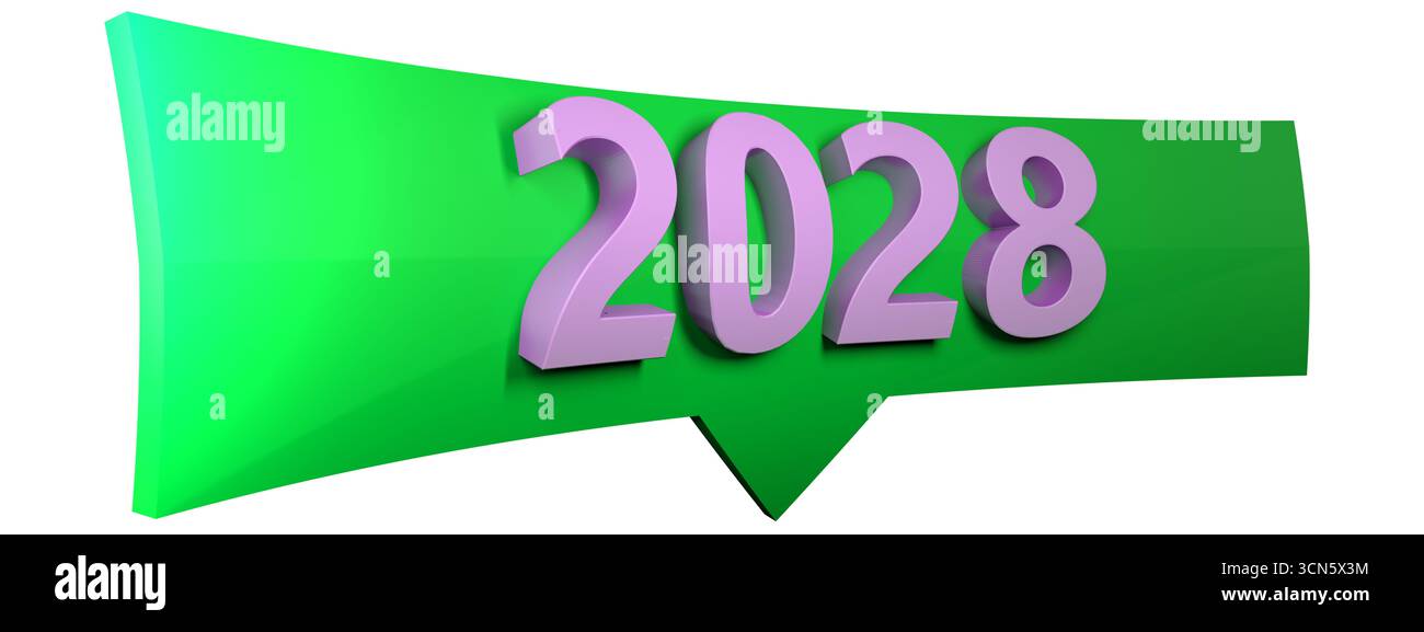 2028 arrow sign isolated on white background Stock Photo - Alamy