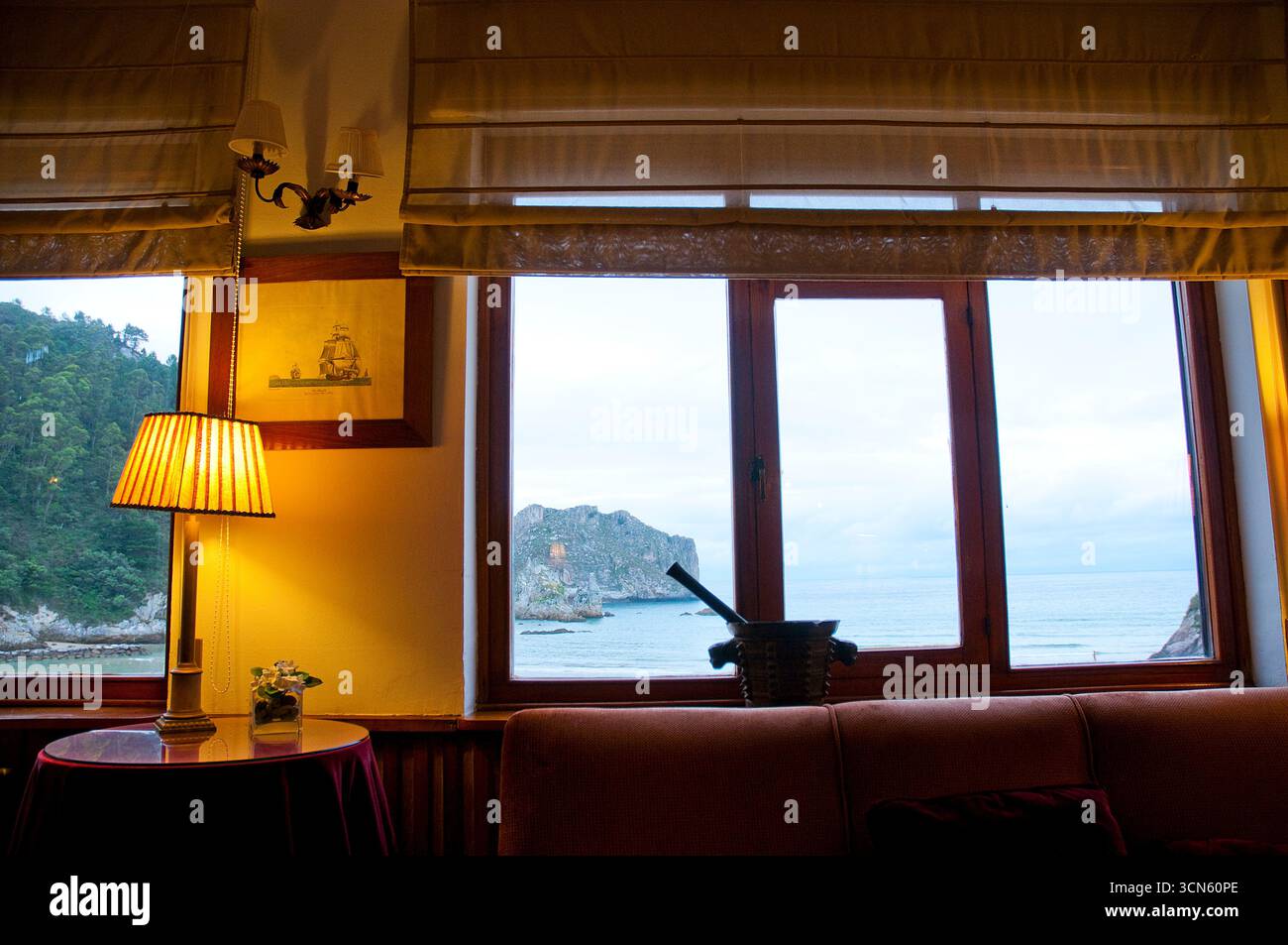 Mirador de La Franca hotel, indoor view. Ribadedeva, Asturias, Spain. Stock Photo