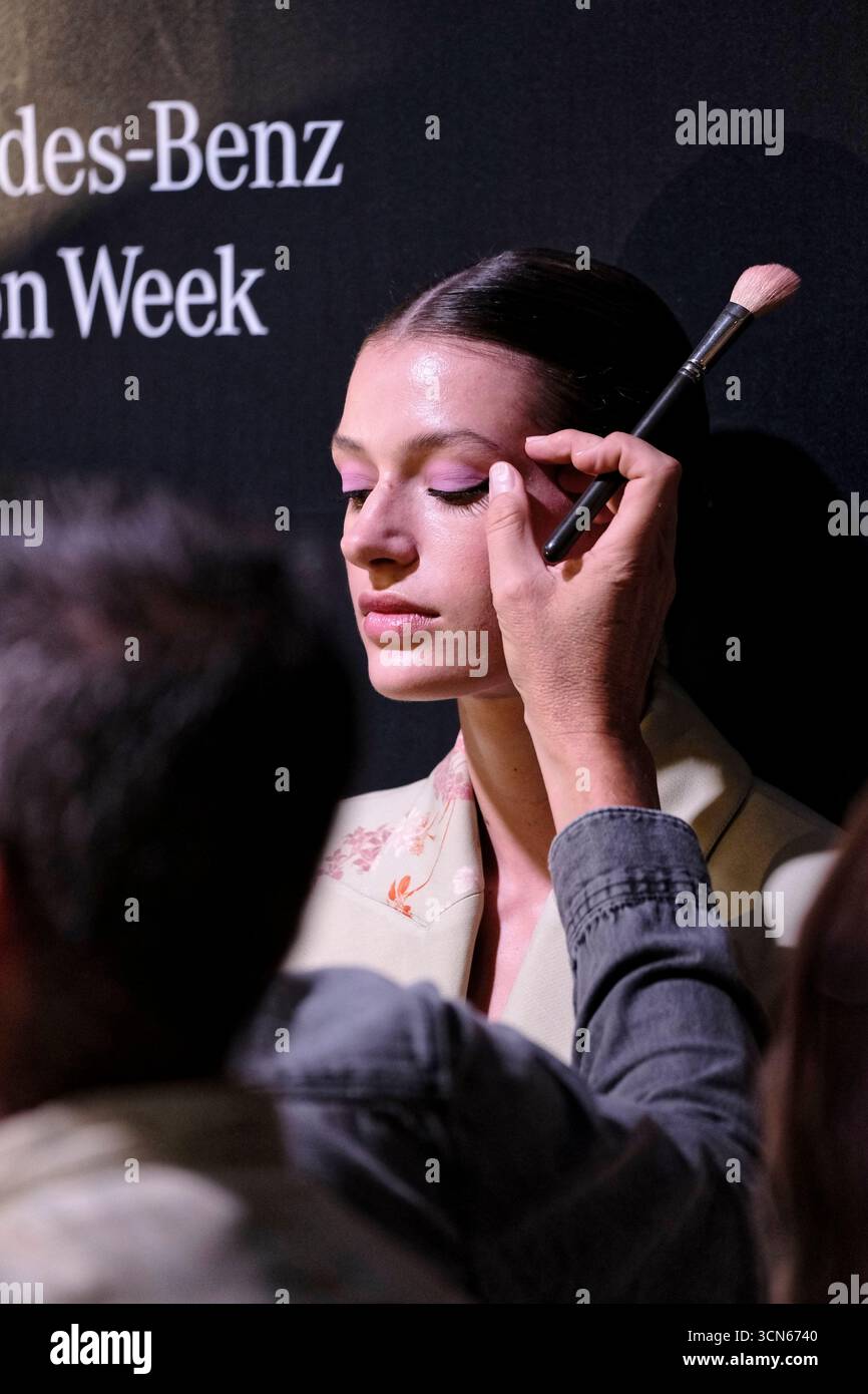 Madrid, Spain. 19th Sep, 2025. Backstage. Spring/Summer 2025-2026 ...