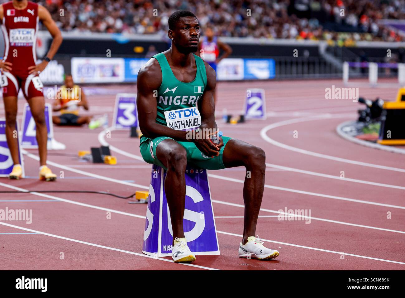 Ezekiel Nathaniel Of Nigeria During The Men s 400 Metres Hurdles Final ezekiel-nathaniel-of-nigeria-during-the-men-s-400-metres-hurdles-final