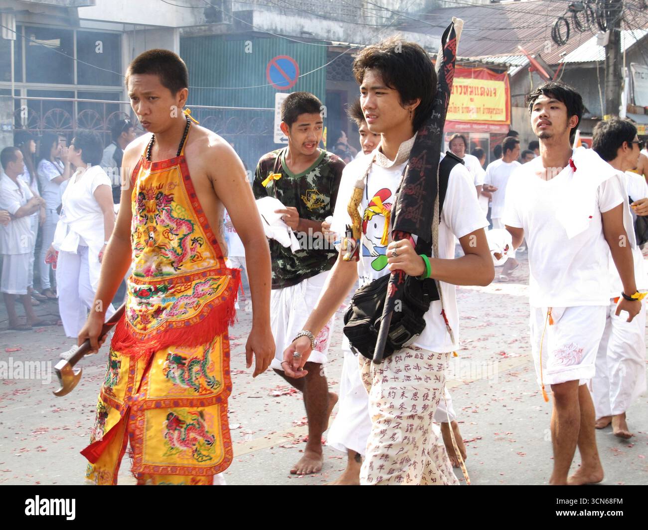 Shaman mediums thai people pilgrim join merit rite ritual medium ...