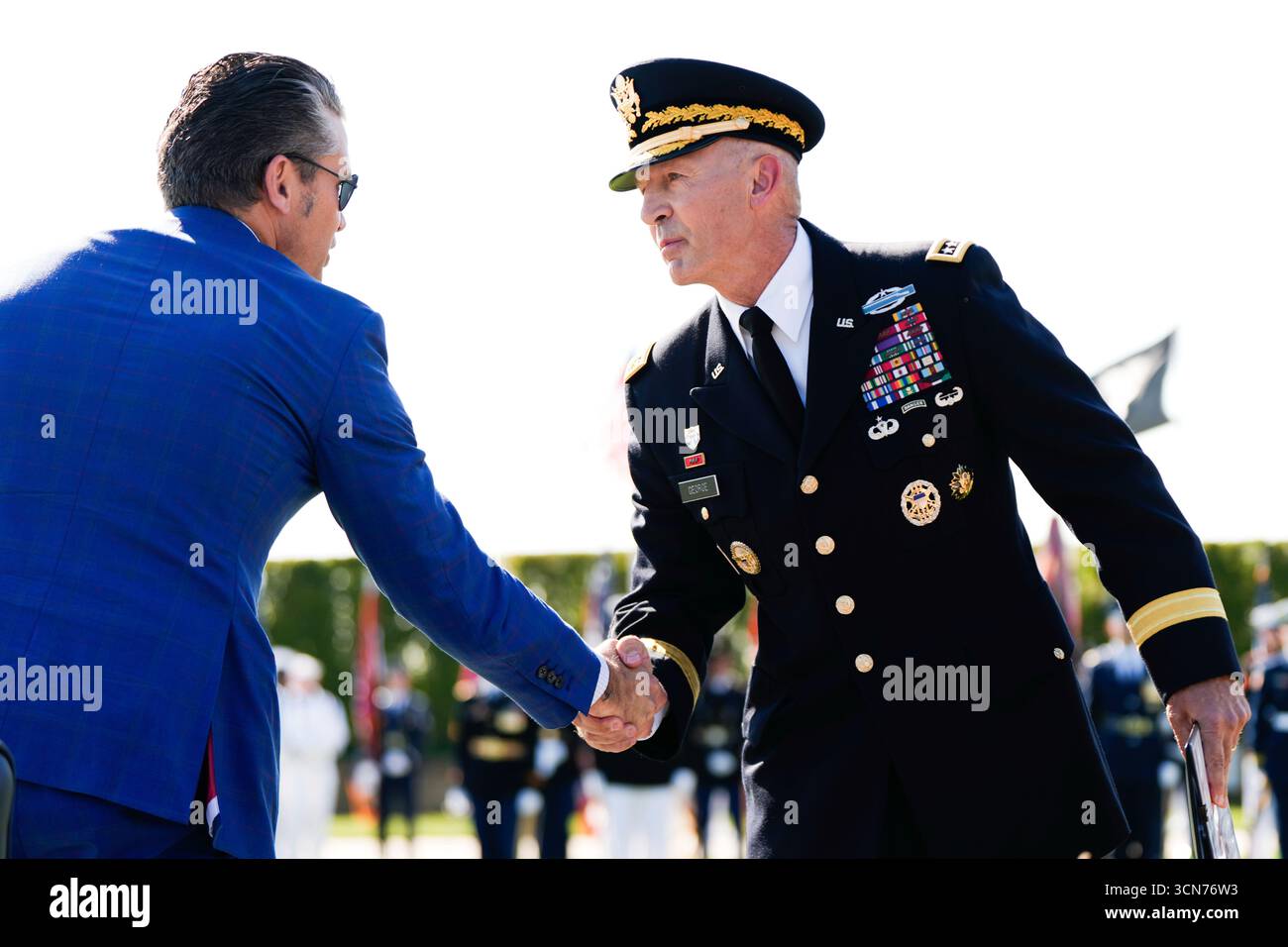 General Randy George Coin Defense Secretary Pete Hegseth, left, and Army Chief of Staff Gen ...