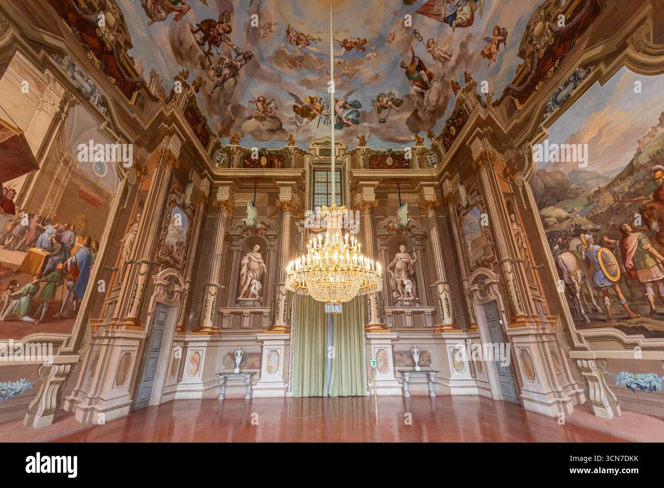 AGLIÈ, ITALY – JULY 31 2025: Lavish interior of the Hall of Honour in ...