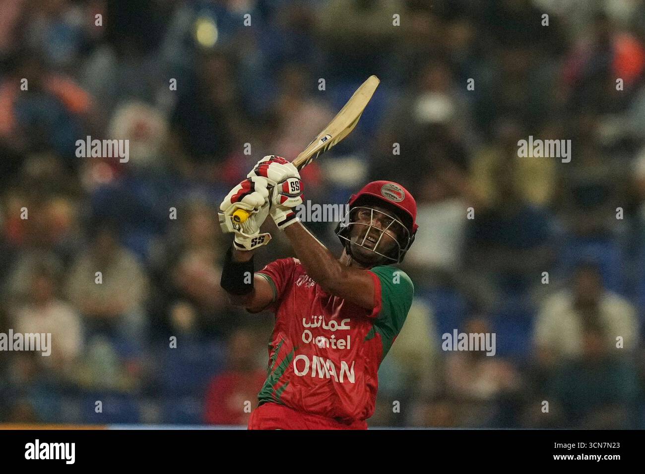 Oman's Aamir Kaleem plays a shot during the Asia Cup cricket match ...