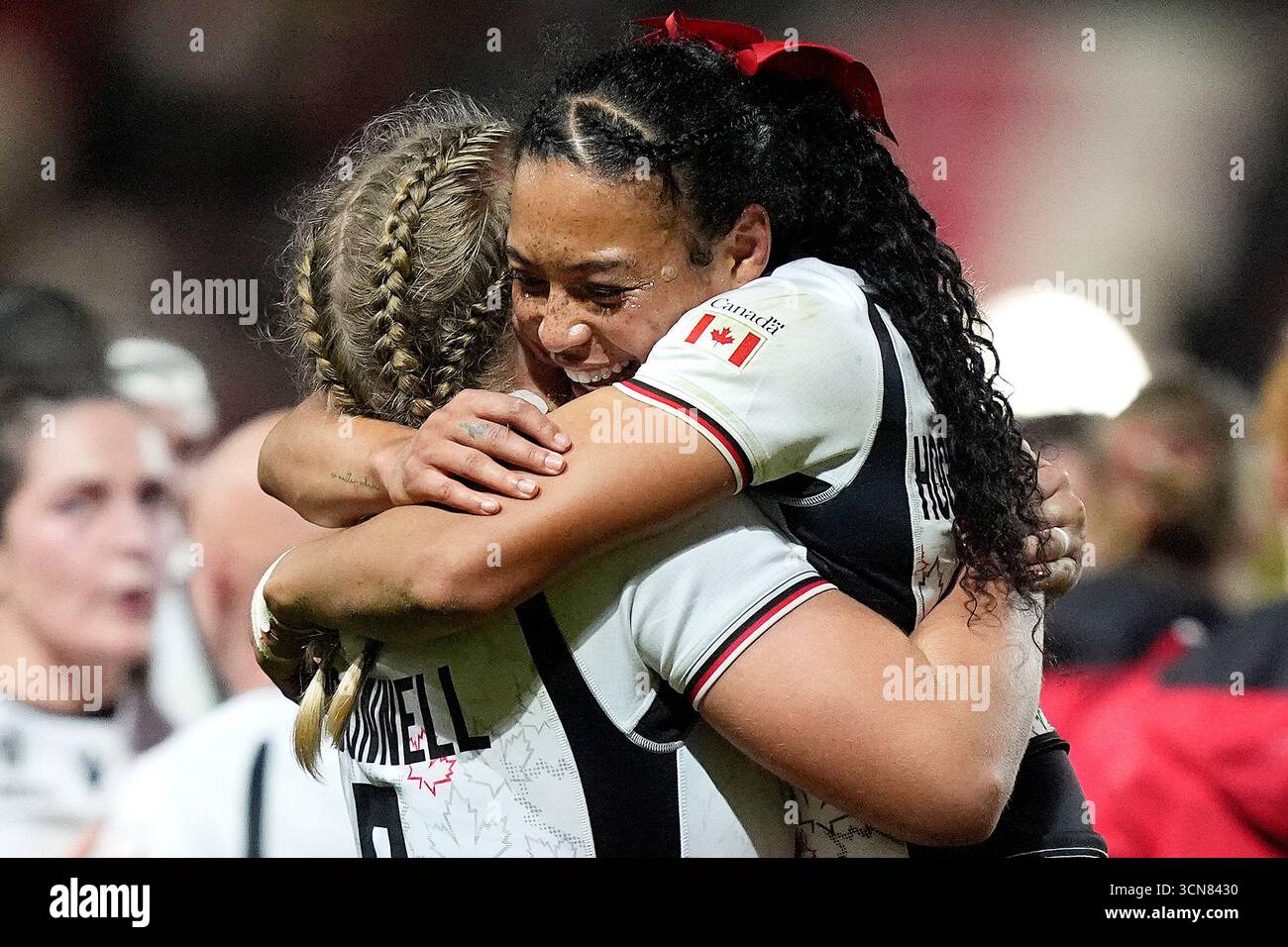 Canada's Courtney ODonnell (left) and Asia Hogan-Rochester celebrates ...