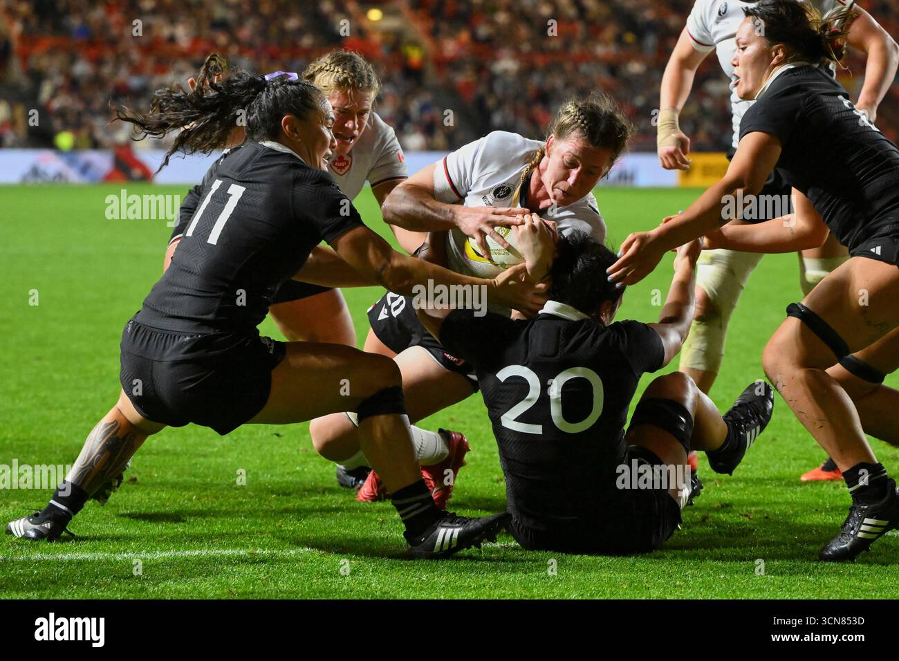 Layla Collet Rugby New Zealand's Layla Sae, centre bottom, and Portia Woodman-Wickliffe ...