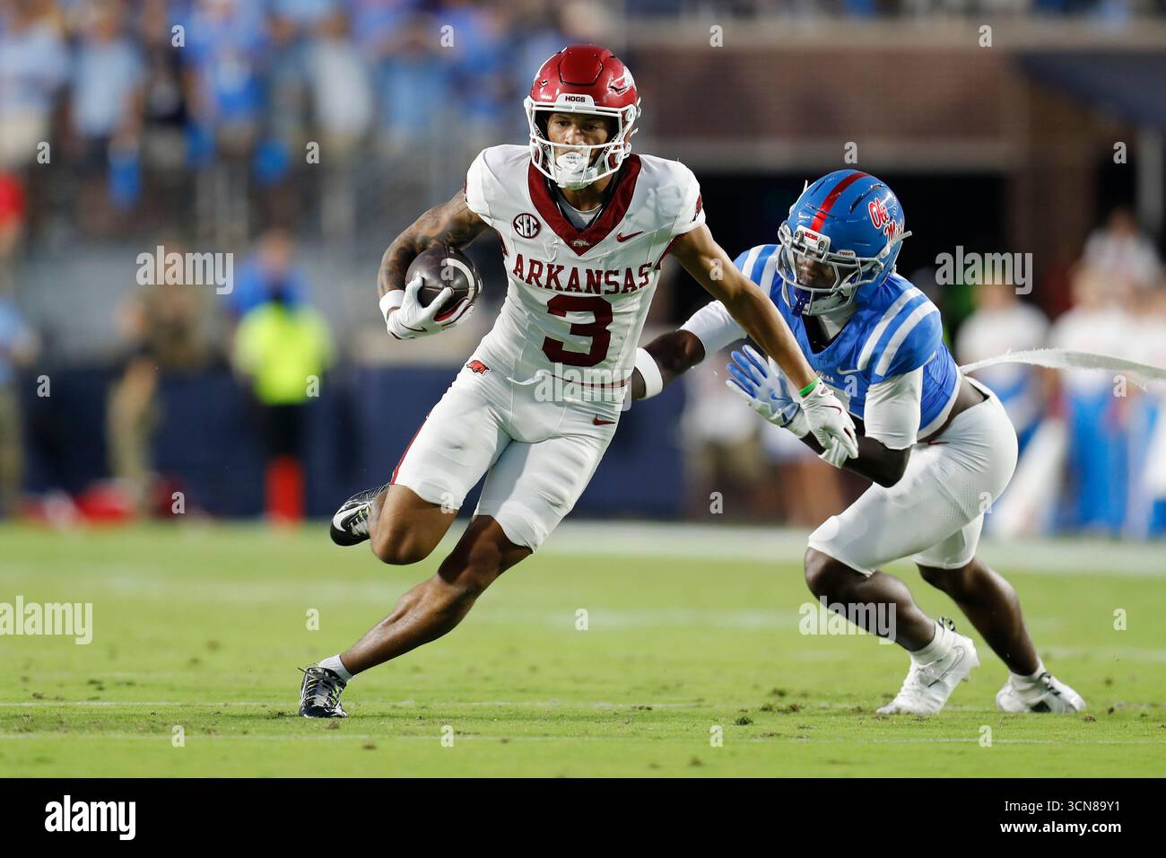 OXFORD, MS - SEPTEMBER 13: Arkansas Razorbacks wide receiver CJ Brown ...