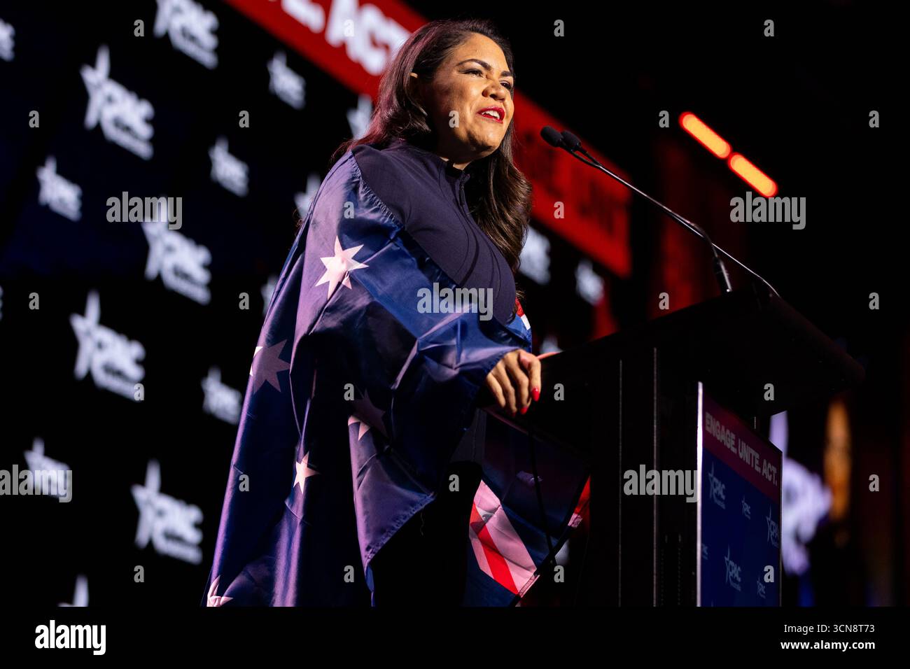 Senator Jacinta Nampijinpa Price speaks during the CPAC Conference, at ...