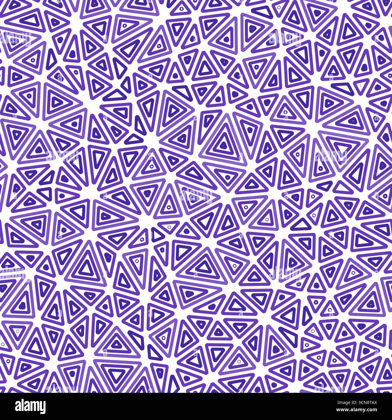 Geometric template background. Compact triangle size. Multiple repeated inner triangles. Single color tone style. Repeatable pattern. Stock Vector