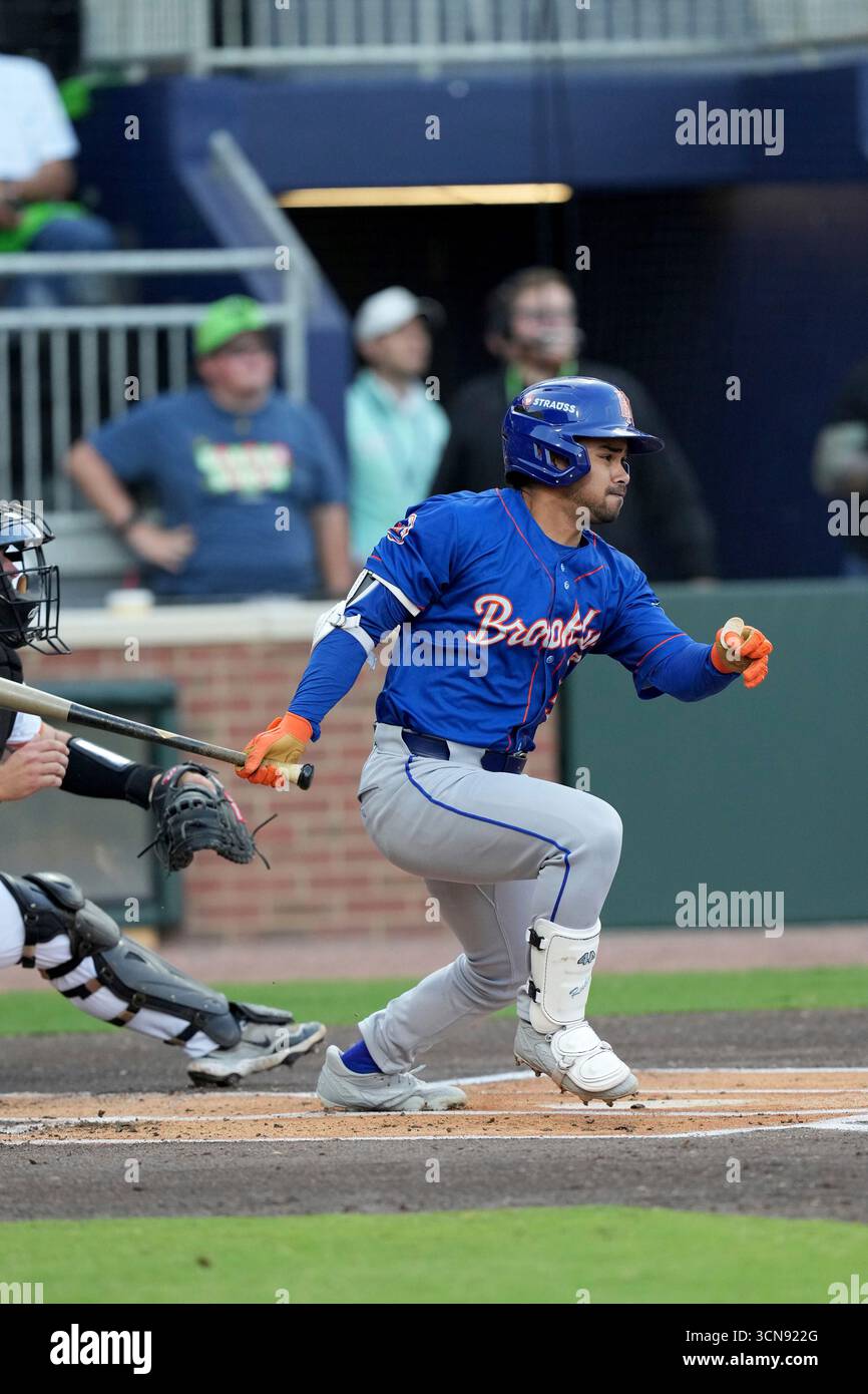 Mathew Rudick Matt Rudick (58) of the Brooklyn Cyclones at bat in the South Atlantic ...