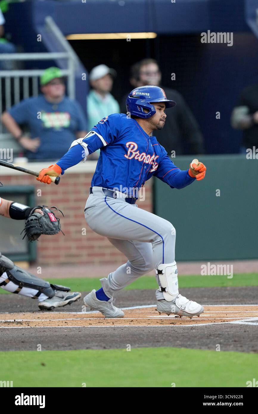 Matt Rudick Matt Rudick (58) of the Brooklyn Cyclones at bat in the South Atlantic ...