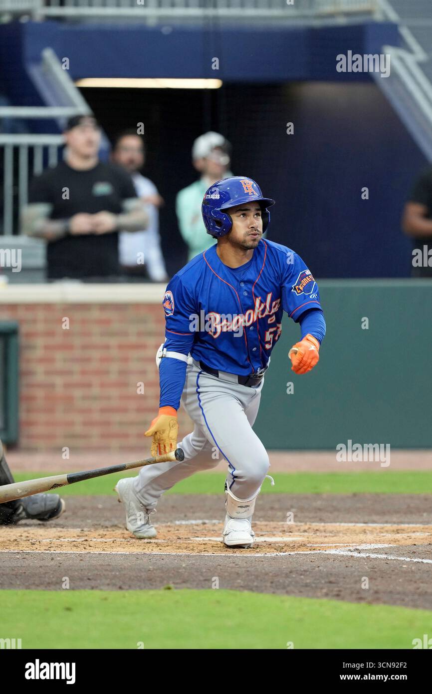 Mathew Rudick Matt Rudick (58) of the Brooklyn Cyclones at bat in the South Atlantic ...