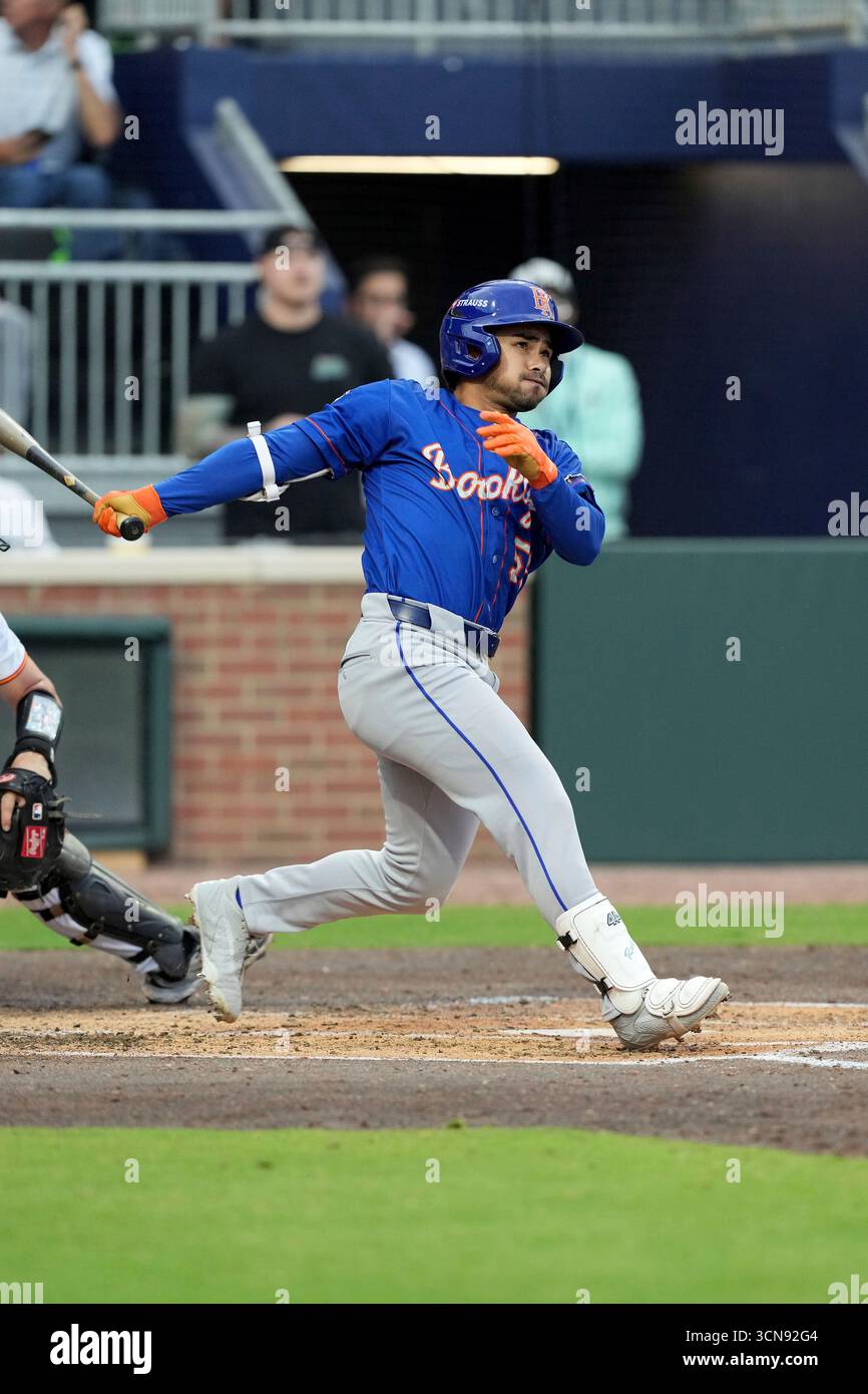 Mathew Rudick Matt Rudick (58) of the Brooklyn Cyclones at bat in the South Atlantic ...