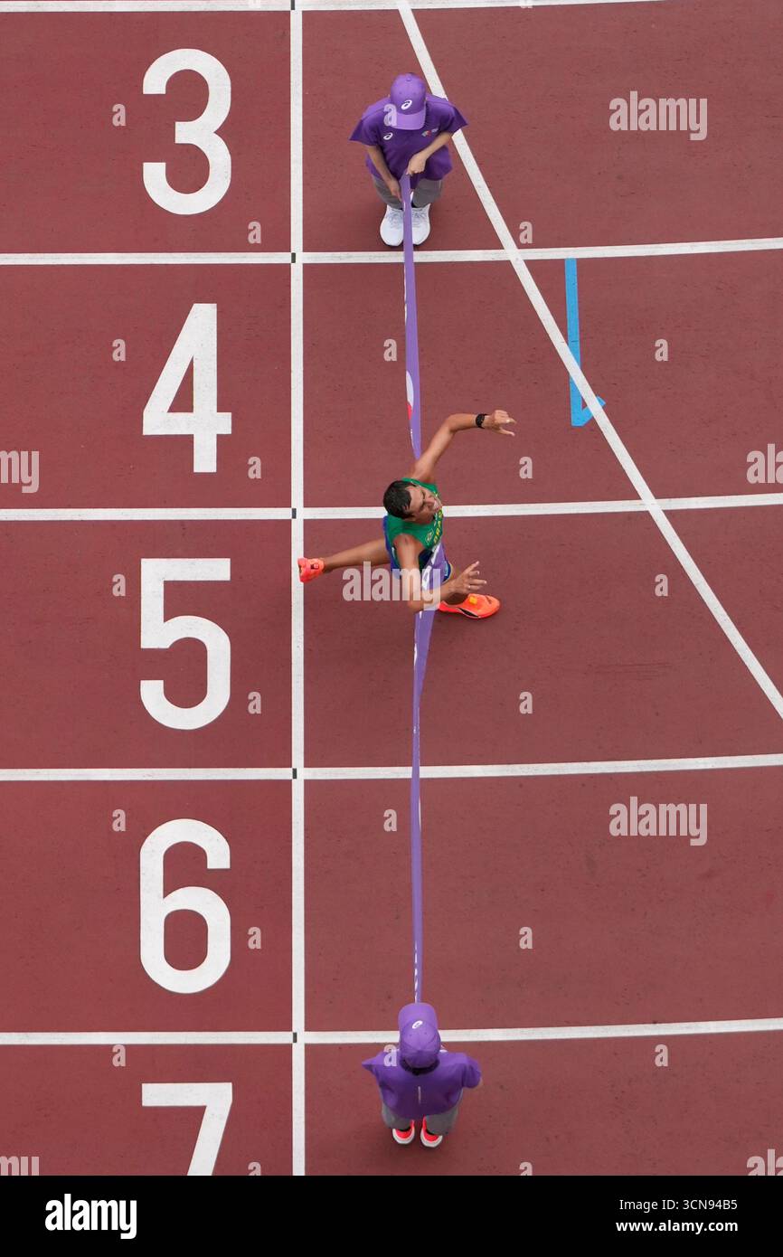 Brazil's Caio Bonfim wins the men's 20 kilometers race walk at the ...