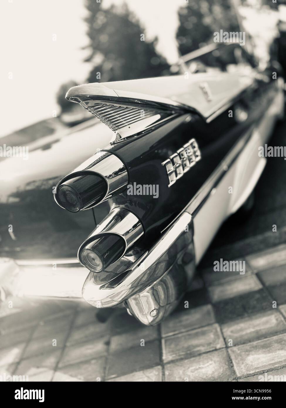 Tail fin of a 1959 Dodge D-500 - Smartphone Captured Stock Image