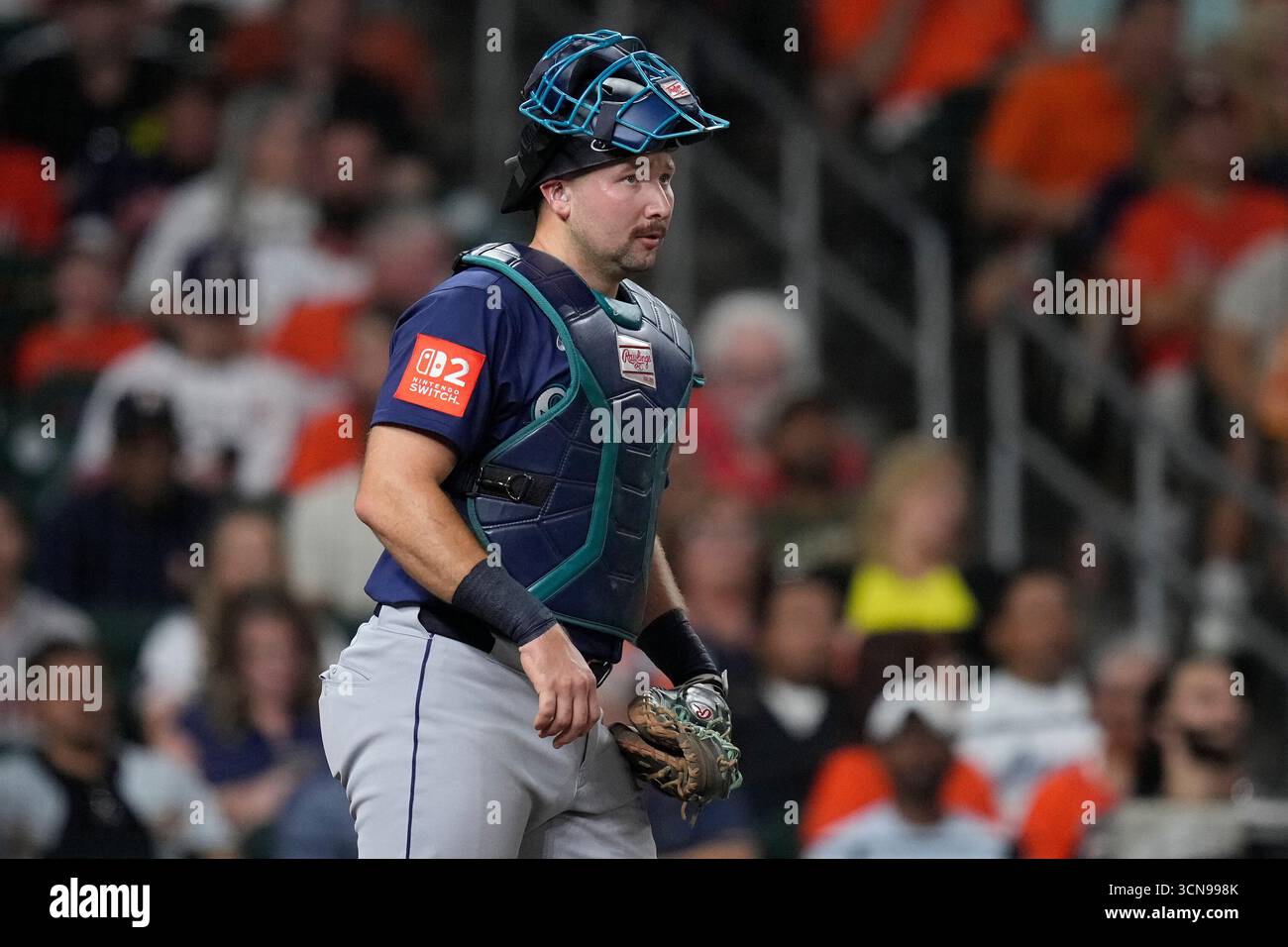Seattle Mariners catcher Cal Raleigh (29) during the third inning of a ...