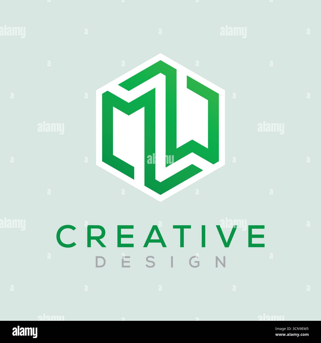 MInimalist Letter MW Polygon logo vector template. Stock Vector