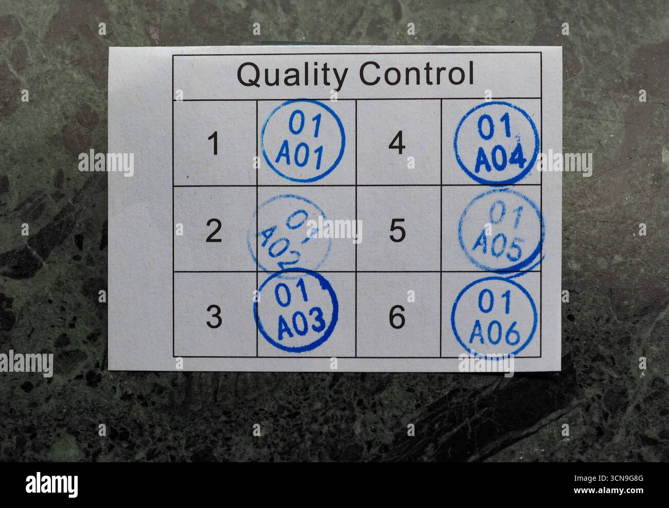 quality control inspection passed label on product Stock Photo - Alamy