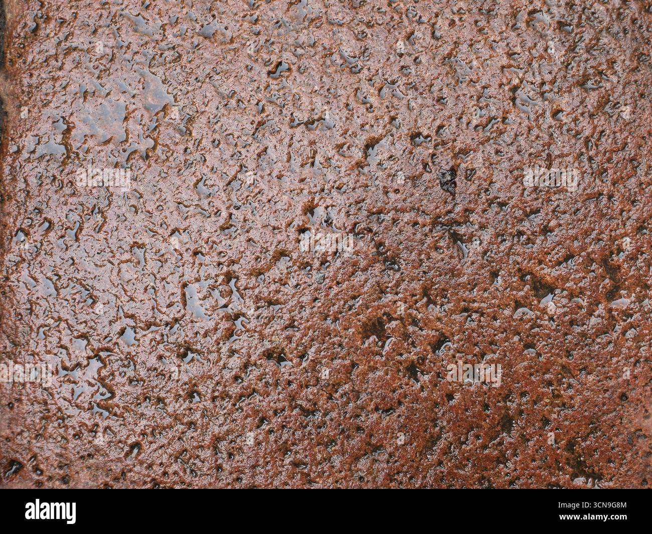 wet red stone texture useful as a background Stock Photo