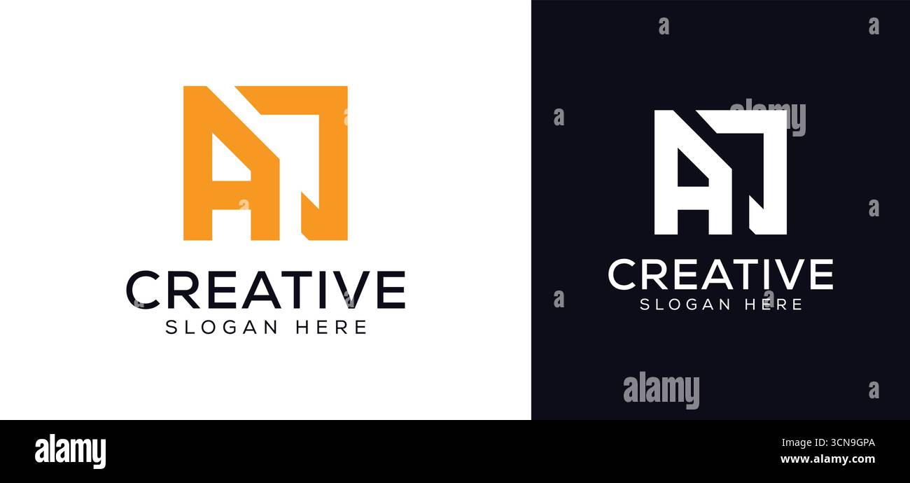 initial letter aj logo vector modern design template Stock Vector Image ...
