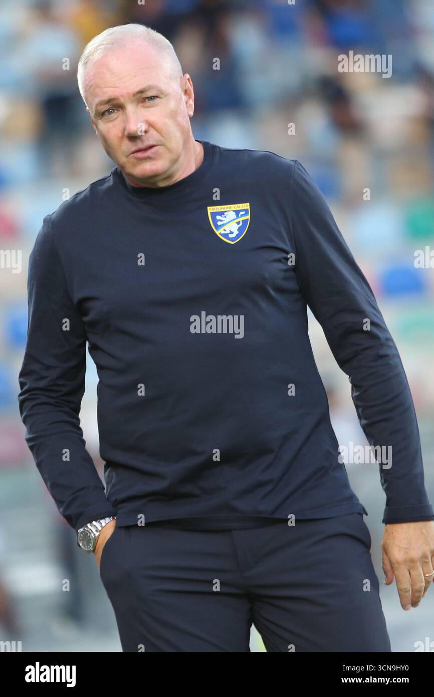 Massimiliano Alvini coach of Frosinone Calcio warm up prior the match ...
