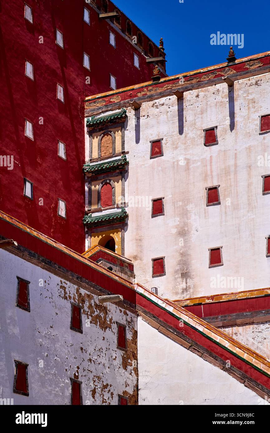 Closeup of the Little Potala Palace in Chengde, China Stock Photo