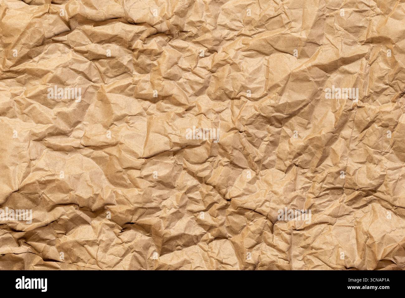 Crumpled Brown Kraft Paper Texture Background Stock Photo - Alamy