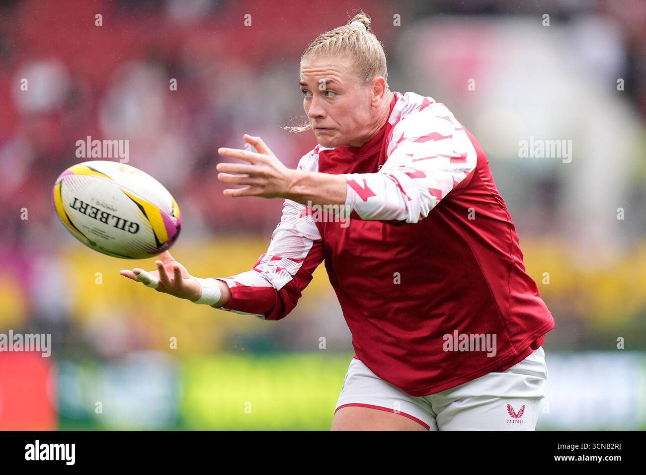 England's Alex Matthews warms up ahead of the Women's Rugby World Cup ...
