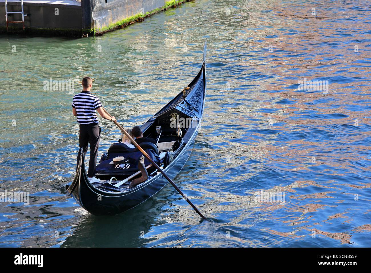 A gondola on the Grand Canal in Venice, Italy Stock Photo - Alamy