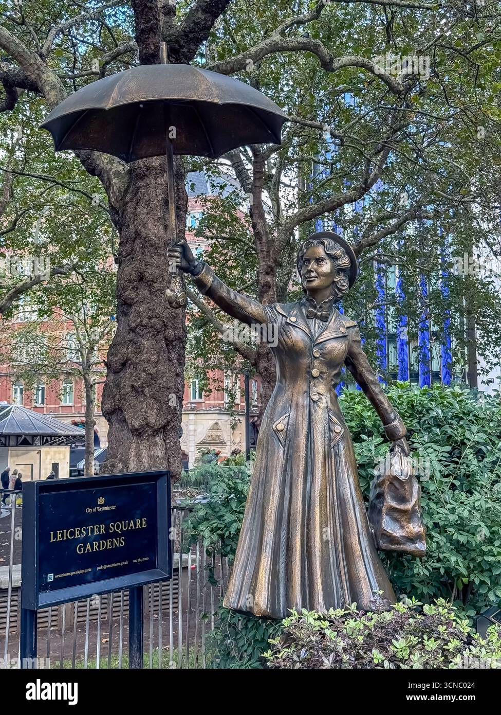 Mary Poppins - Leicester Square Gardens, London - Smartphone Captured Stock Image