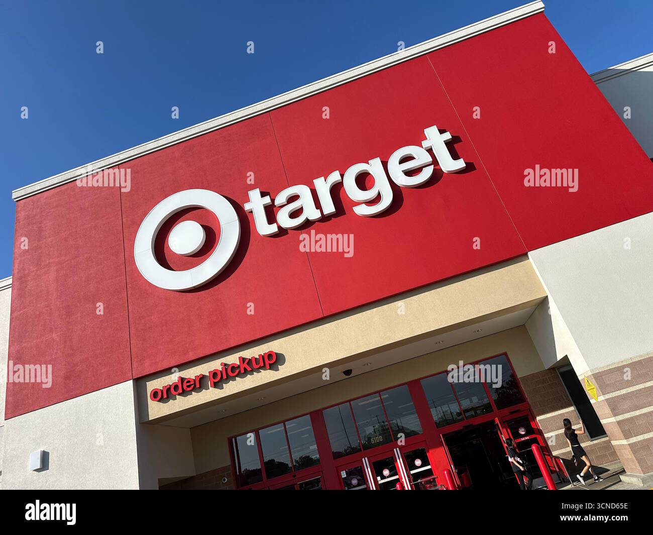 USA, Maryland MD Retail big box store TARGET retailer department store entrance exterior - Smartphone Captured Stock Image