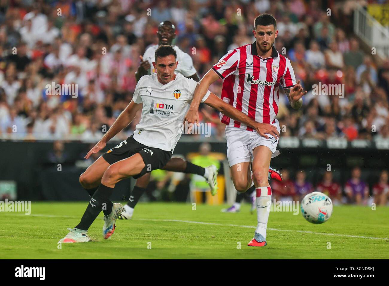 Spanish La Liga EA Sports soccer match Valencia vs Athletic Club at ...