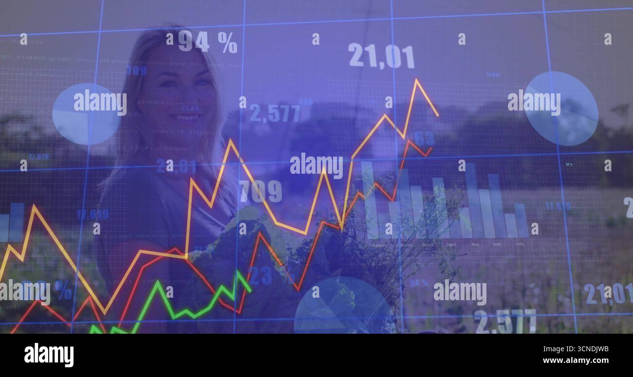 Overlaying financial data charts graphs hi-res stock photography and ...