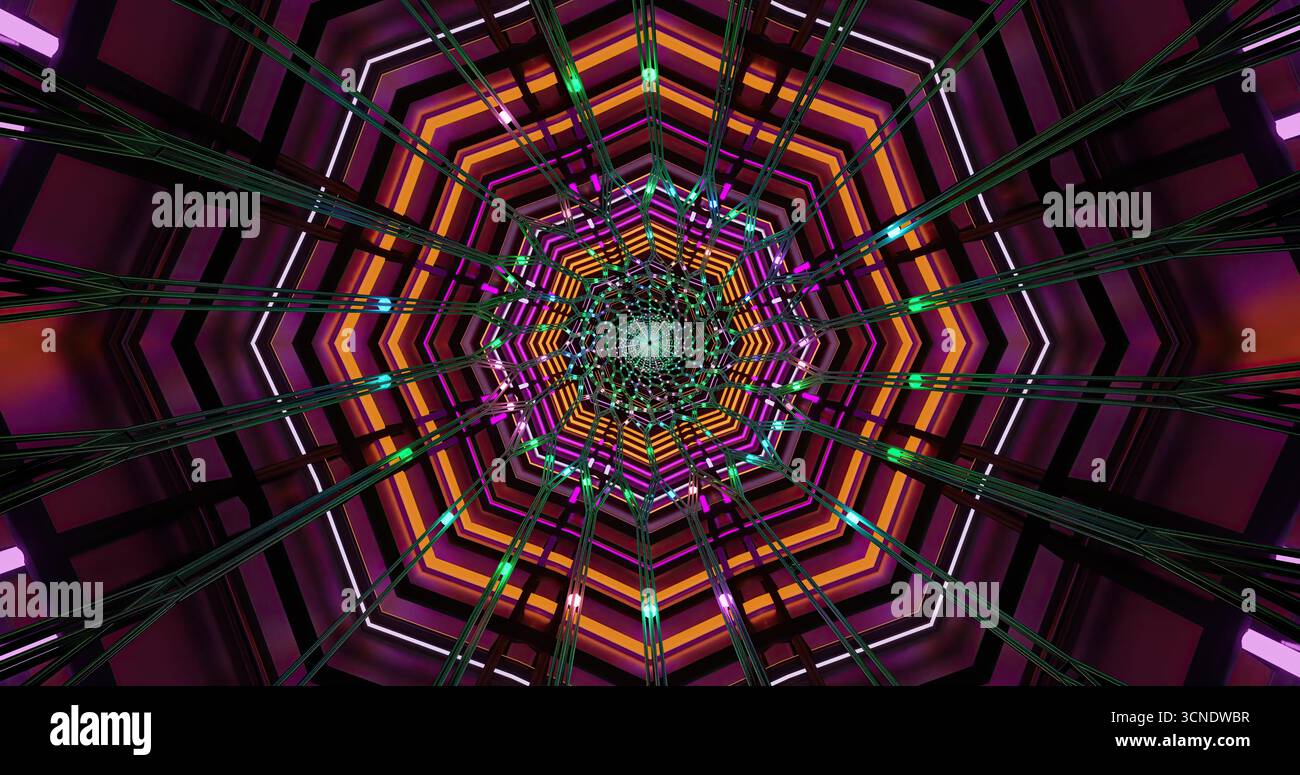 Tunnel filled brilliant lights colors hi-res stock photography and ...