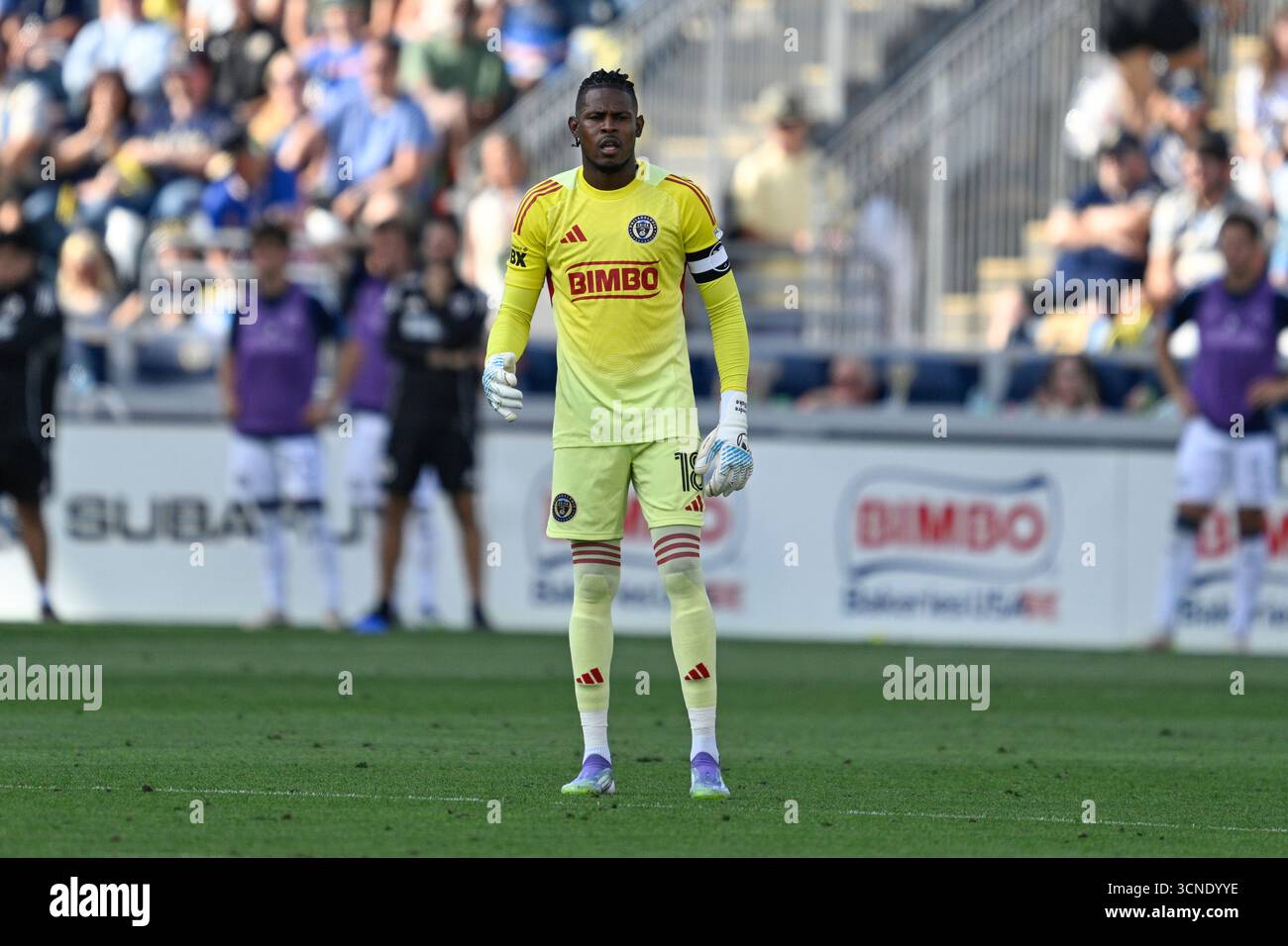 CHESTER, PA - SEPTEMBER 20: Goalkeeper Andre Blake #18 of the ...