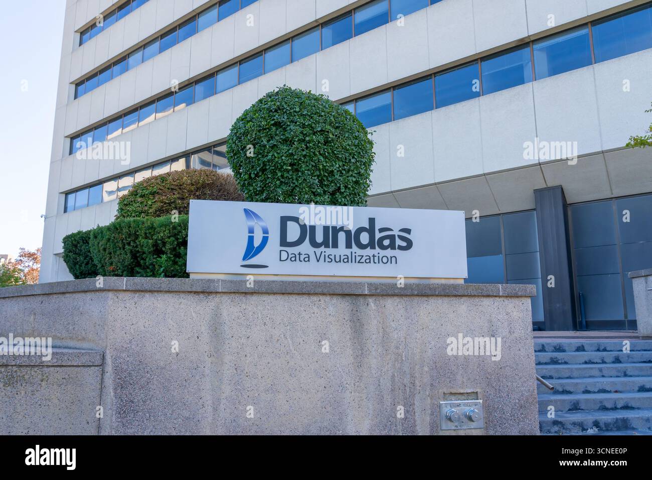 Dundas Data Visualization office in North York Toronto, ON, Canada. Stock Photo