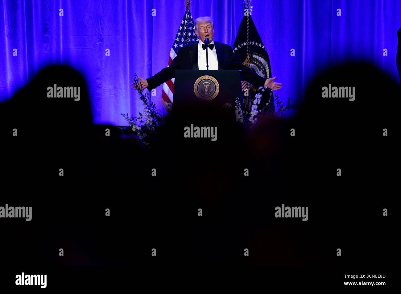 President Donald Trump speaks during the American Cornerstone Institute ...