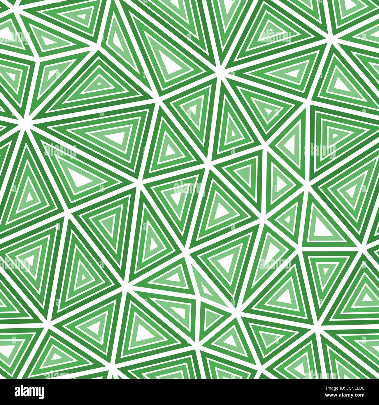 Geometric template background. Large triangles size. Multiple repeated inner triangles. One tone colored style. Repeatable pattern. Stock Vector
