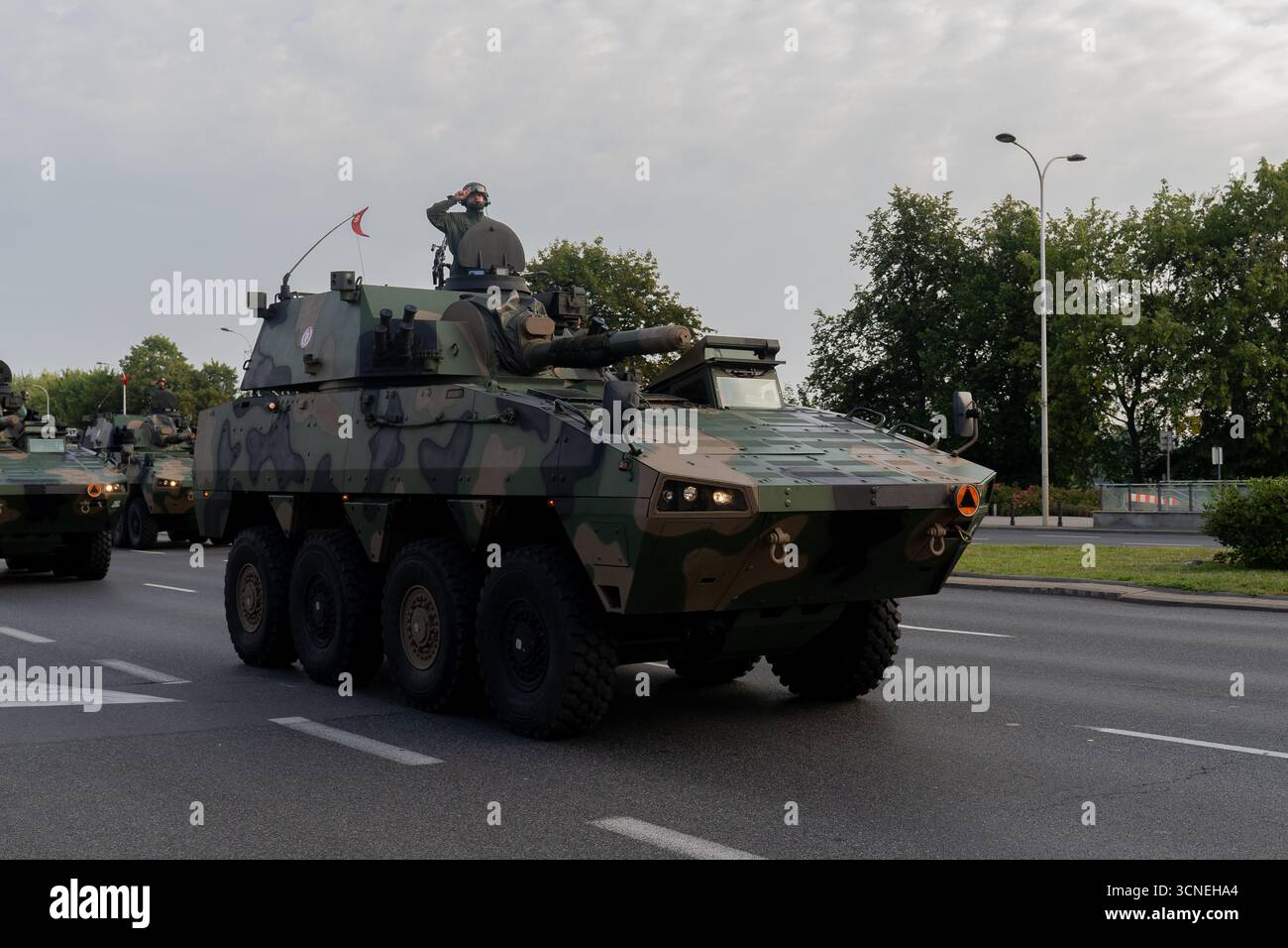 M120 Rak self-propelled wheeled gun-mortar seen at Wislostrada during a ...