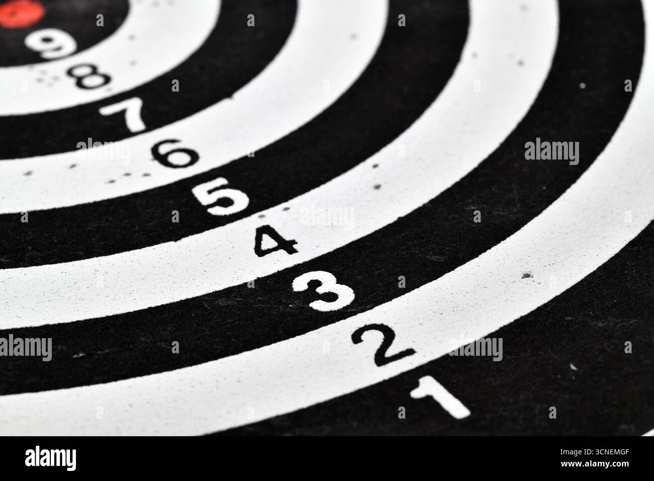 A black and white target with the numbers 1 through 21 on it. The ...